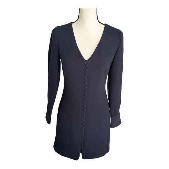 Club Monaco Women Button AccentsBlack Mini Dress Size 00 - Picture 2 of 16